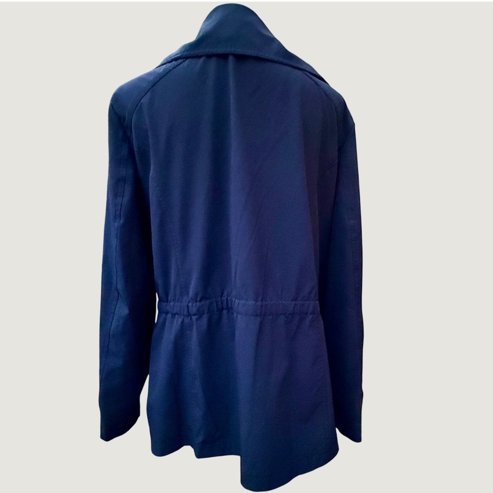 Zenergy by Chico's Navy Blue Utility Jacket Zip Front Drawstring Waist Sz 3 (XL) - Picture 5 of 9